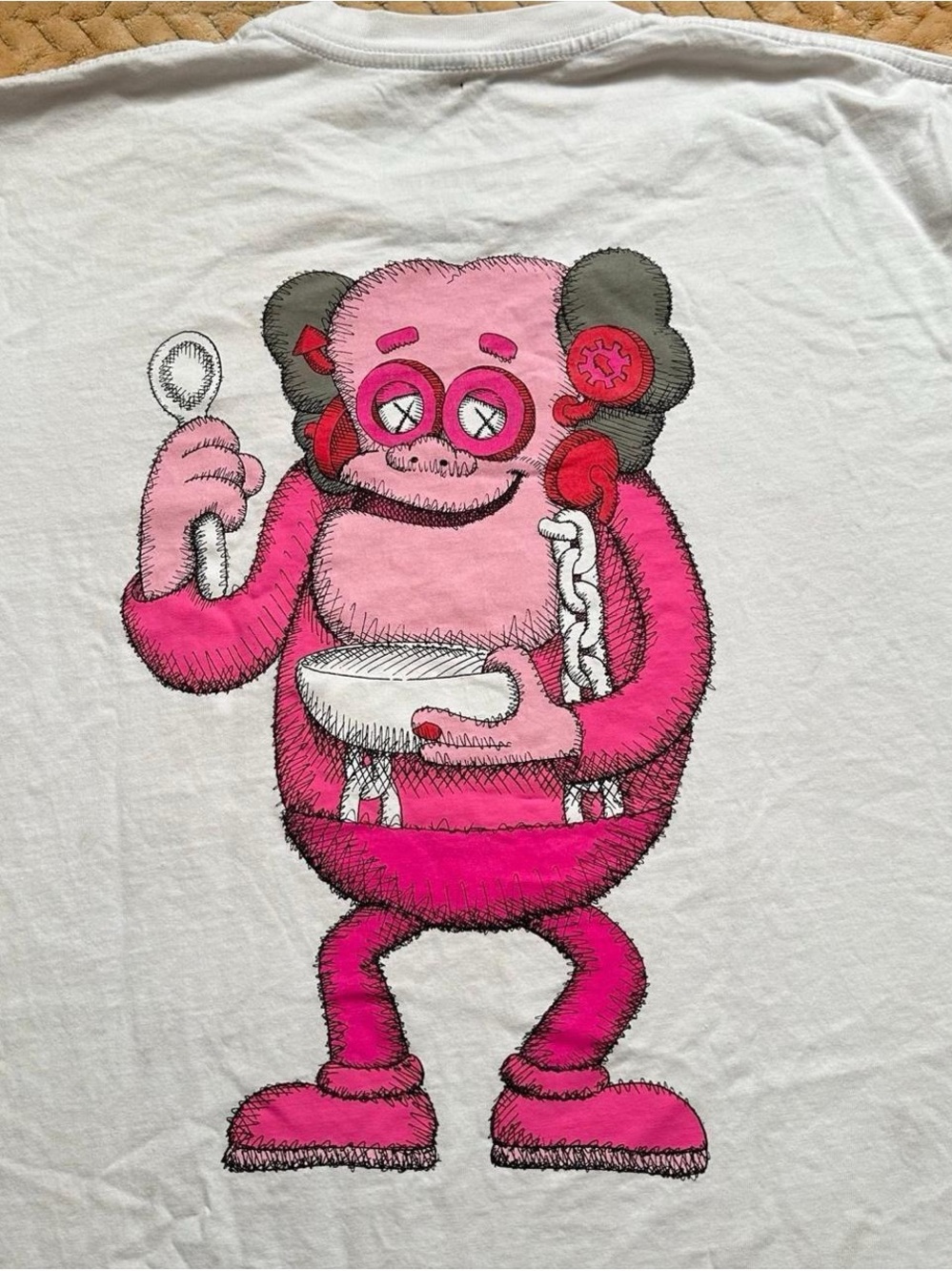 Kaws General Mills Cereal Pink Cartoon Character Graphic Tee XL